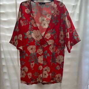 CBR Red Floral Romper
